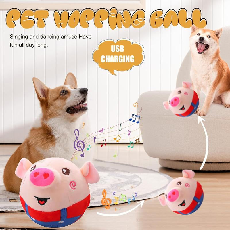 EVERBETTERUS Active Moving Plush Toy Smart Interactive Toy USB Rechargeable Washable 120 Music USB Rechargeable Interactive Washable Cartoon Pig Plush Sound Electronic Dog Toy Small Cute Squeaky Toy