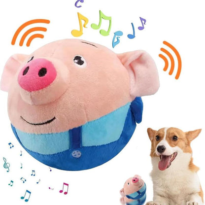 EVERBETTERUS Active Moving Plush Toy Smart Interactive Toy USB Rechargeable Washable 120 Music USB Rechargeable Interactive Washable Cartoon Pig Plush Sound Electronic Dog Toy Small Cute Squeaky Toy