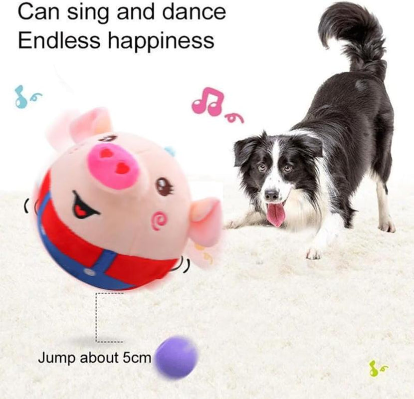 EVERBETTERUS Active Moving Plush Toy Smart Interactive Toy USB Rechargeable Washable 120 Music USB Rechargeable Interactive Washable Cartoon Pig Plush Sound Electronic Dog Toy Small Cute Squeaky Toy